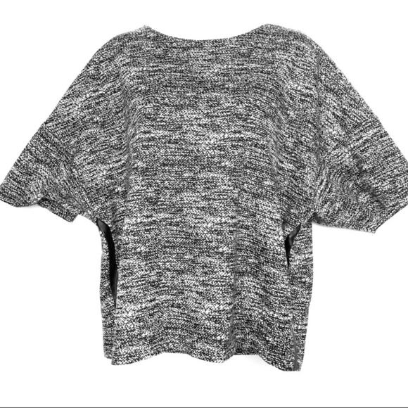 DKNYC Black and White Marled Cropped Top Medium - Picture 1 of 7